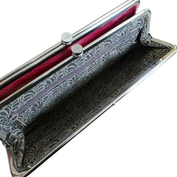 Hobo Lauren Leather Wallet Clutch Cardinal Red Retail $138 - Picture 9 of 12